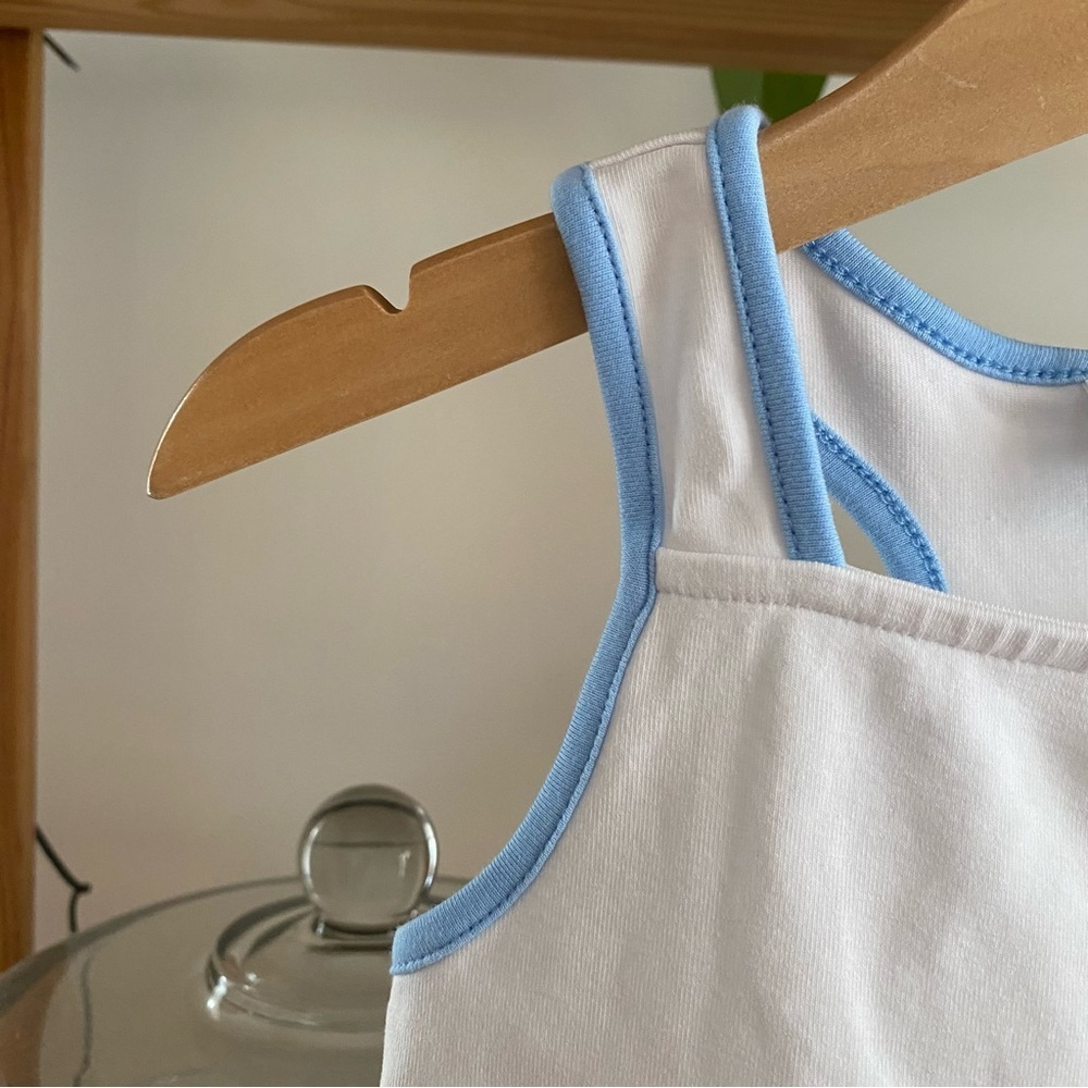 Florence Eiseman White Blue Tennis Short Set Outfit 2t - Picture 7 of 15